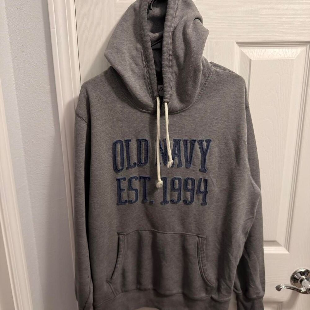 (2020-2024) Old Navy Est. 1994 Varsity Pullover Hoodie - Heather Gray - L